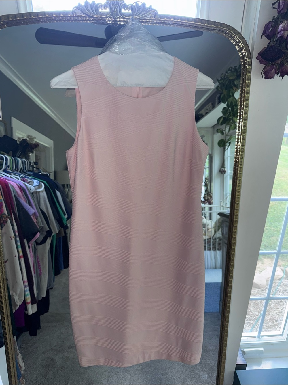 Tommy Hilfiger Sleeveless Light Pink Midi Shift Dress